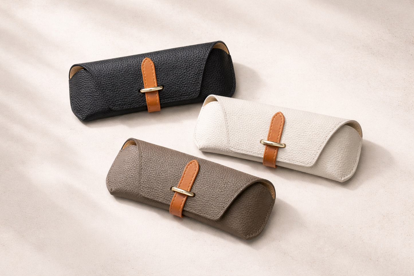 Leather Reading Glasses Bags Woman Men Portable Protective Travel Sunglasses Case Fashion Eyewear Protector