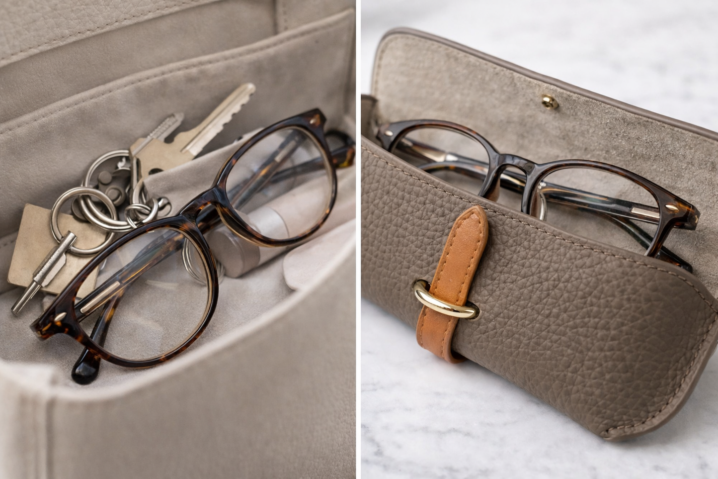 Leather Reading Glasses Bags Woman Men Portable Protective Travel Sunglasses Case Fashion Eyewear Protector