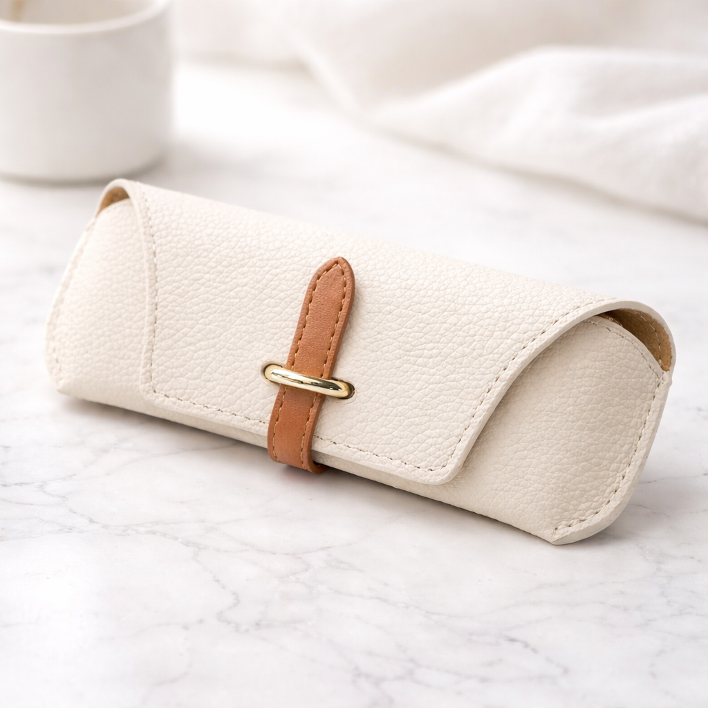 Leather Reading Glasses Bags Woman Men Portable Protective Travel Sunglasses Case Fashion Eyewear Protector