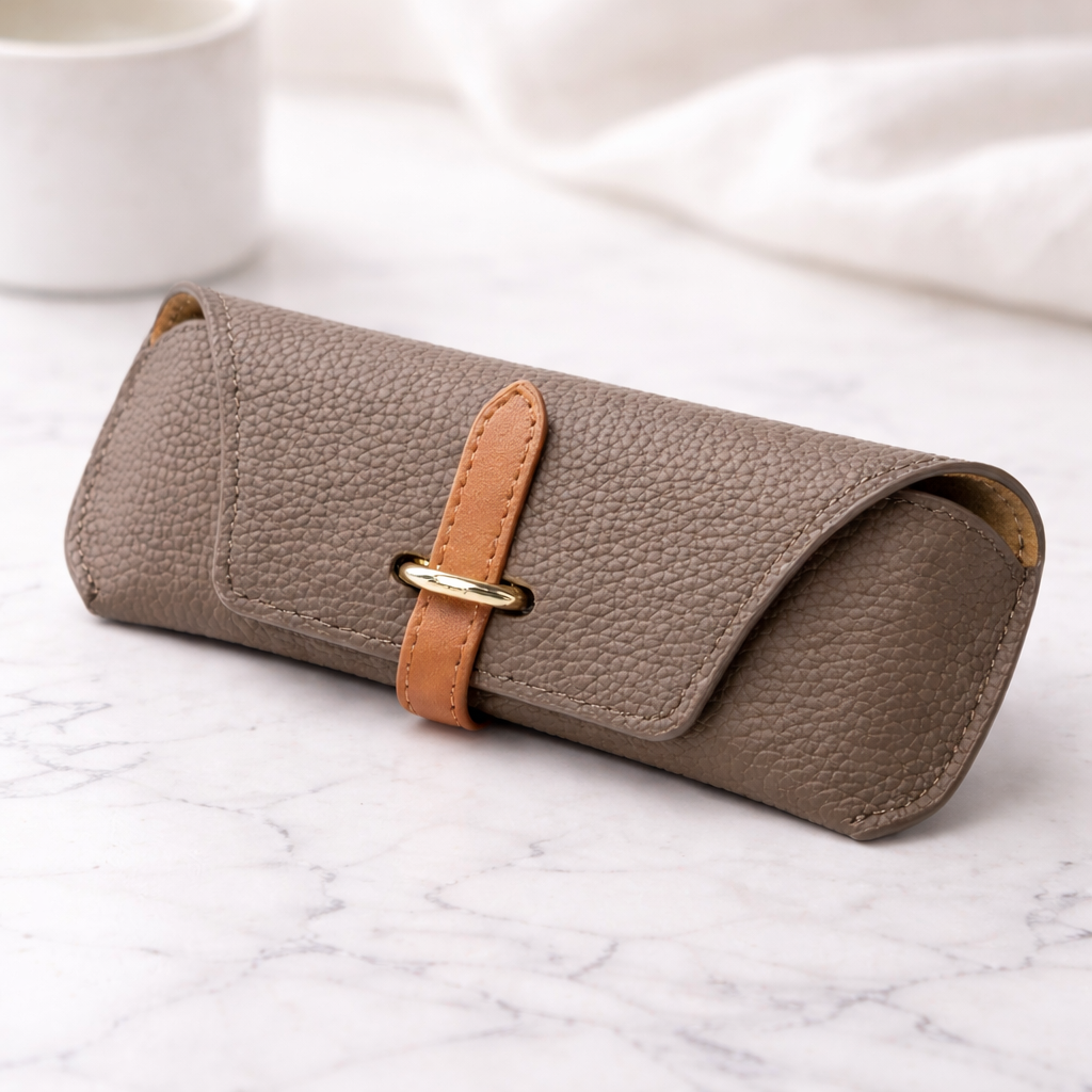 Leather Reading Glasses Bags Woman Men Portable Protective Travel Sunglasses Case Fashion Eyewear Protector